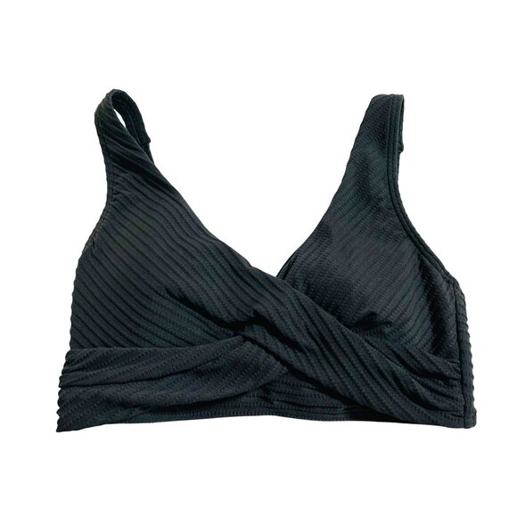 Sea Level Swim Australia Black Spinnaker Cross Front Multifit Bra Top US 6 - Picture 1 of 8